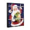 Stupell Industries Vintage Jolly Santa Window Framed Floater Canvas Wall Art